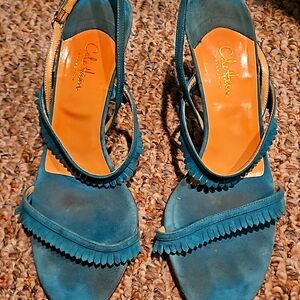 Cole Hahn fringe heels